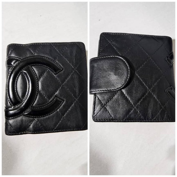 Authentic CHANEL Calfskin Quilted Large Cambon Tote Bag Black and Wallet - Picture 11 of 16